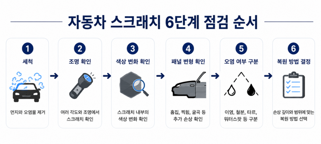 자동차 스크래치 종류 완벽 정리|스월마크부터 깊은 흠집까지 어떻게 구별할까? 9 ChatGPT Image 2026년 8월 13일 오후 10 18 24