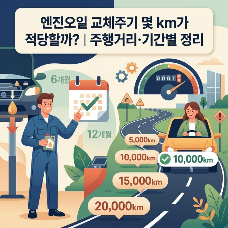 ai thumbnail illustration 엔진오일 교체주기 몇 km가 적당할까｜주행거리·기간별 정리 1786460602