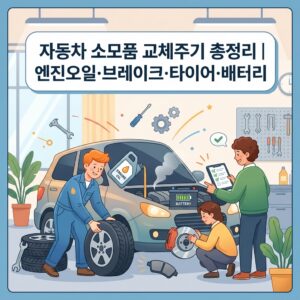 ai thumbnail illustration 자동차 소모품 교체주기 총정리｜엔진오일·브레이크·타이어·배터리 1786459154